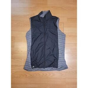 Women's Adidas L Black/Gray Golf Vest Pre-Owned
